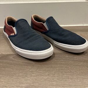 Vans Navy and Merlot Slip-On shoes